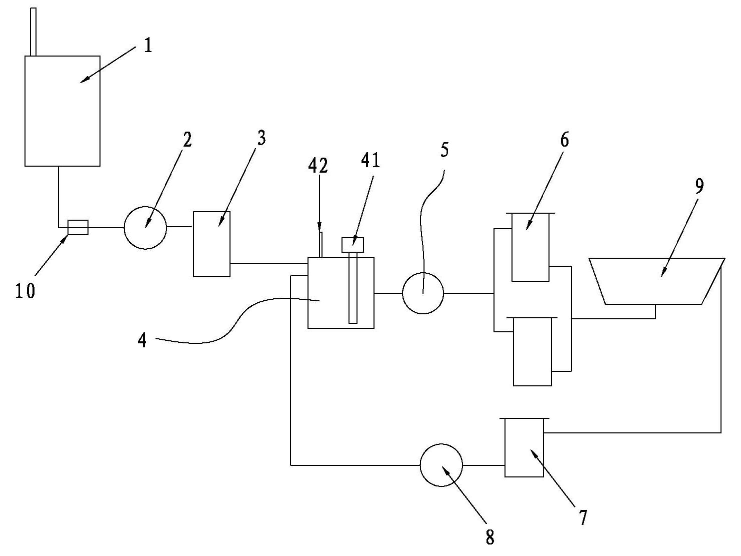 Glue solution filtering device