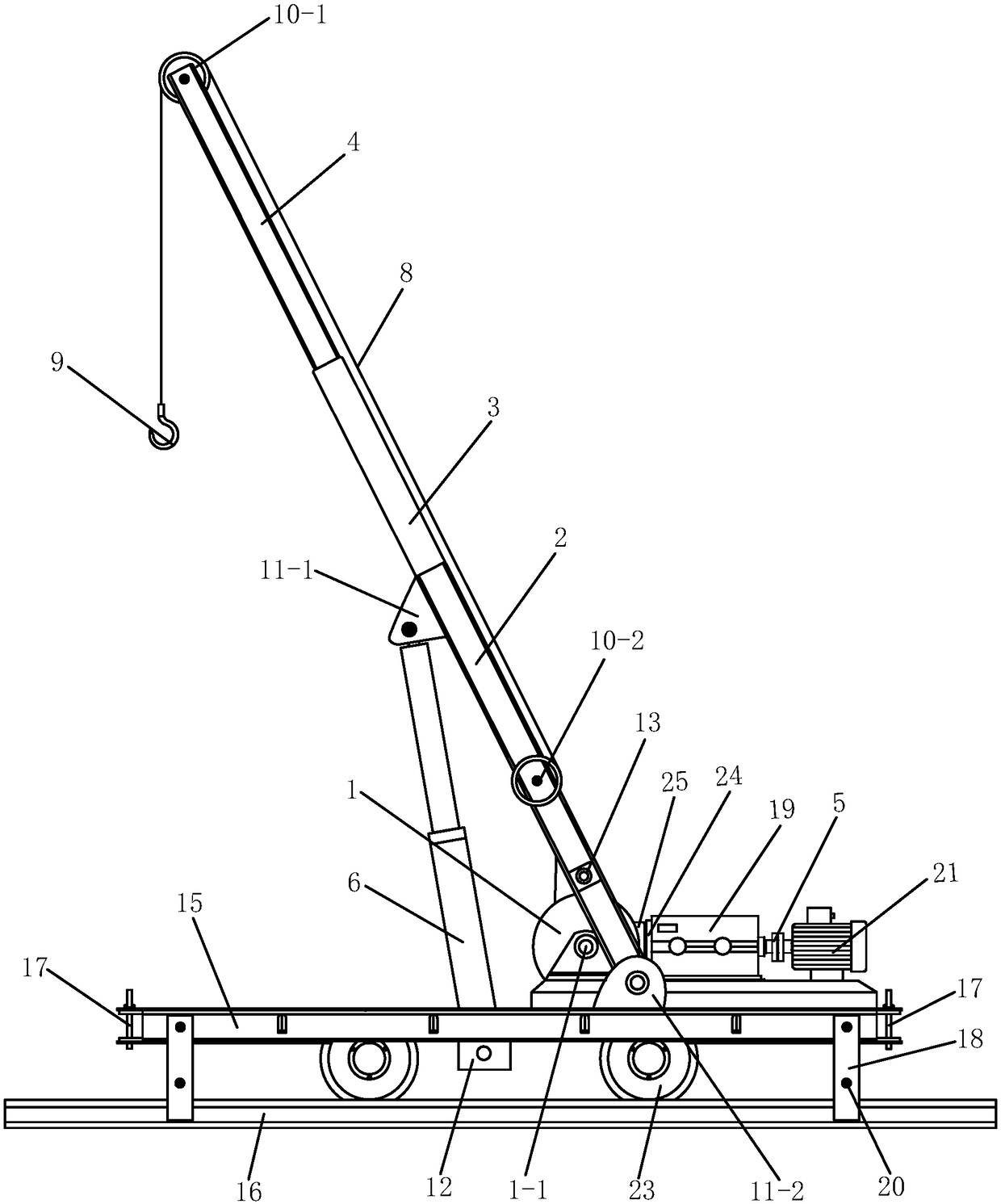 A kind of rail hoisting car for underground coal mine