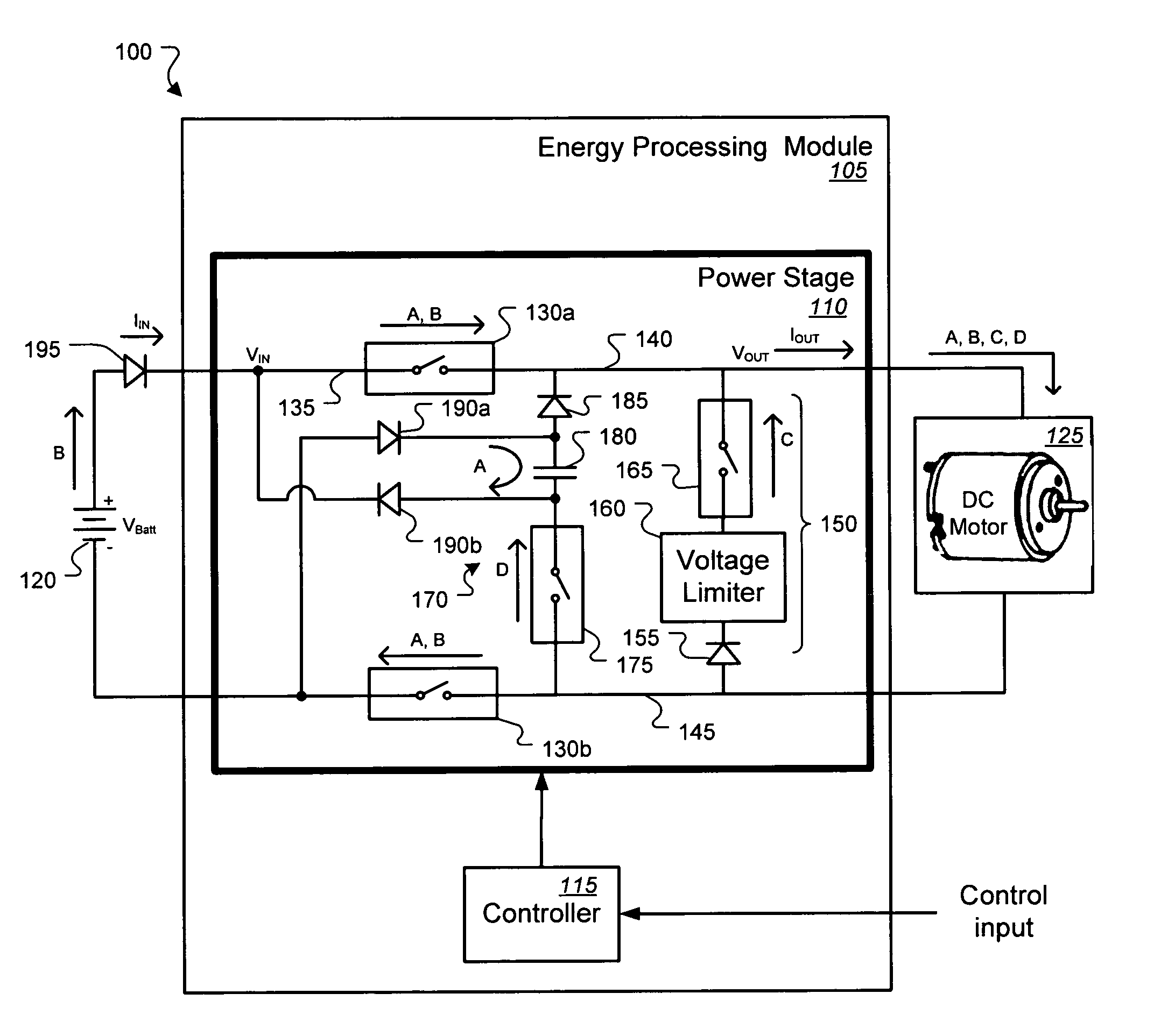 Supply architecture for inductive loads