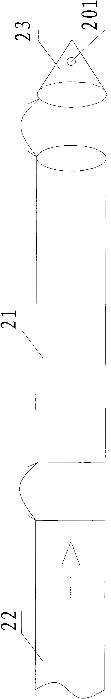 Pull tube mounting method of passing pipeline