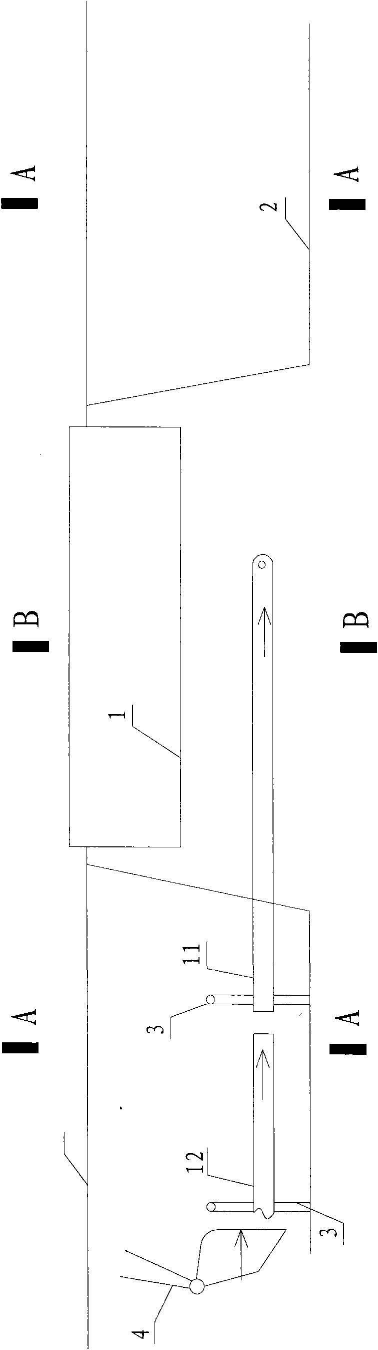 Pull tube mounting method of passing pipeline