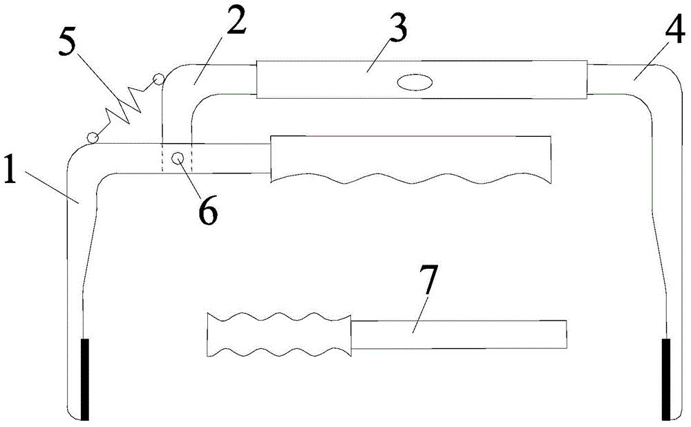 Two-way extending assembly brick clamp for shale-sintered thermal-insulating blocks