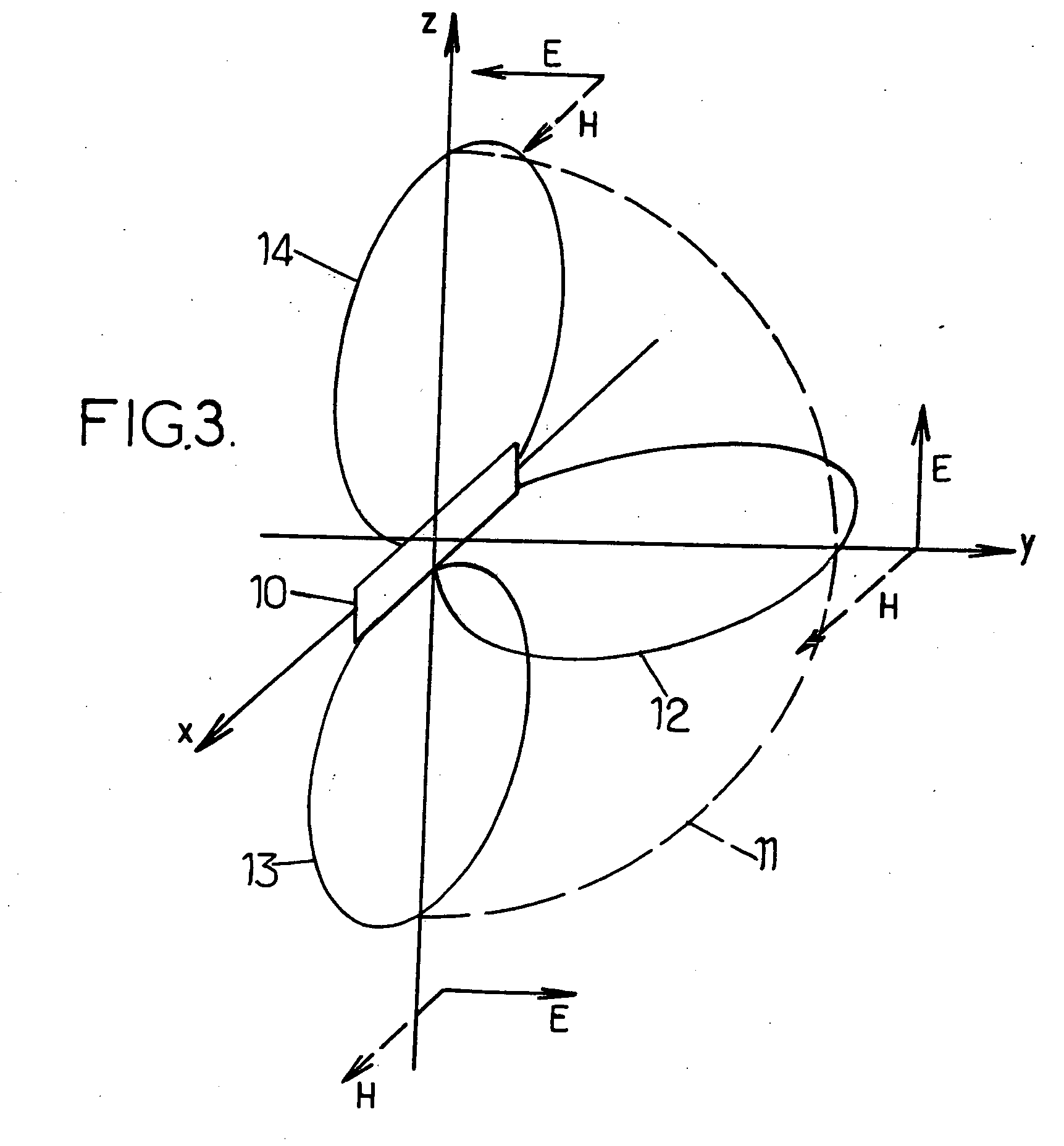 Antenna system for a radiocommunication station, and radiocommunication station having such antenna system