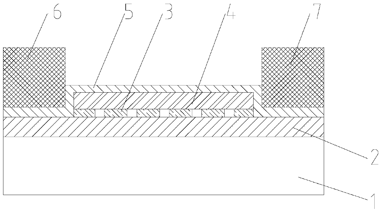 Graphene mid-infrared light detector based on plasmon enhancement and preparation method