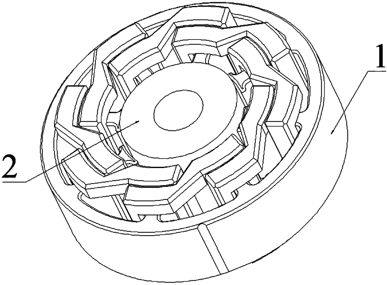 Electromagnetic driving and positioning device for random type four-state waveguide switch