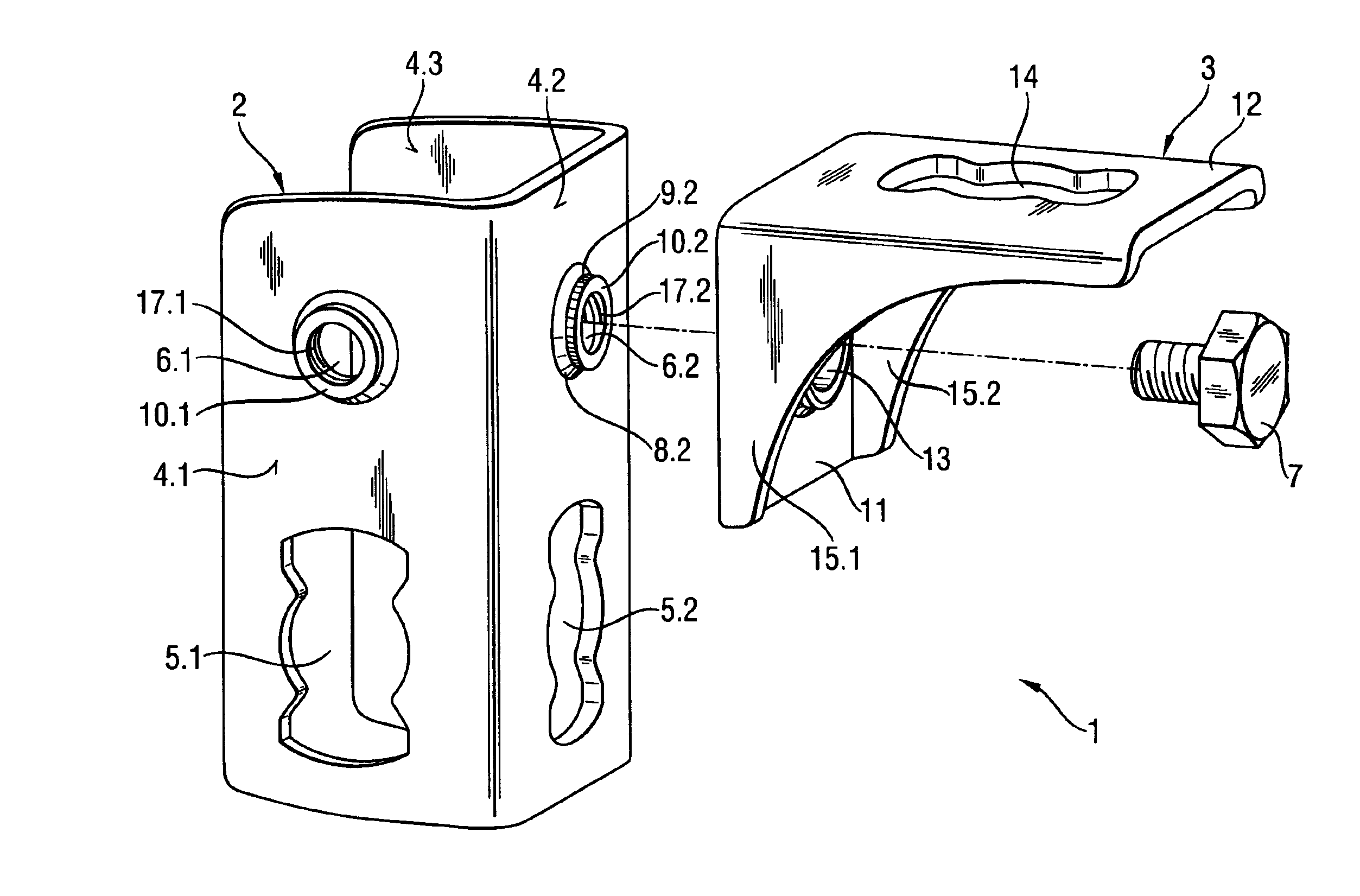 System for connecting mounting rails