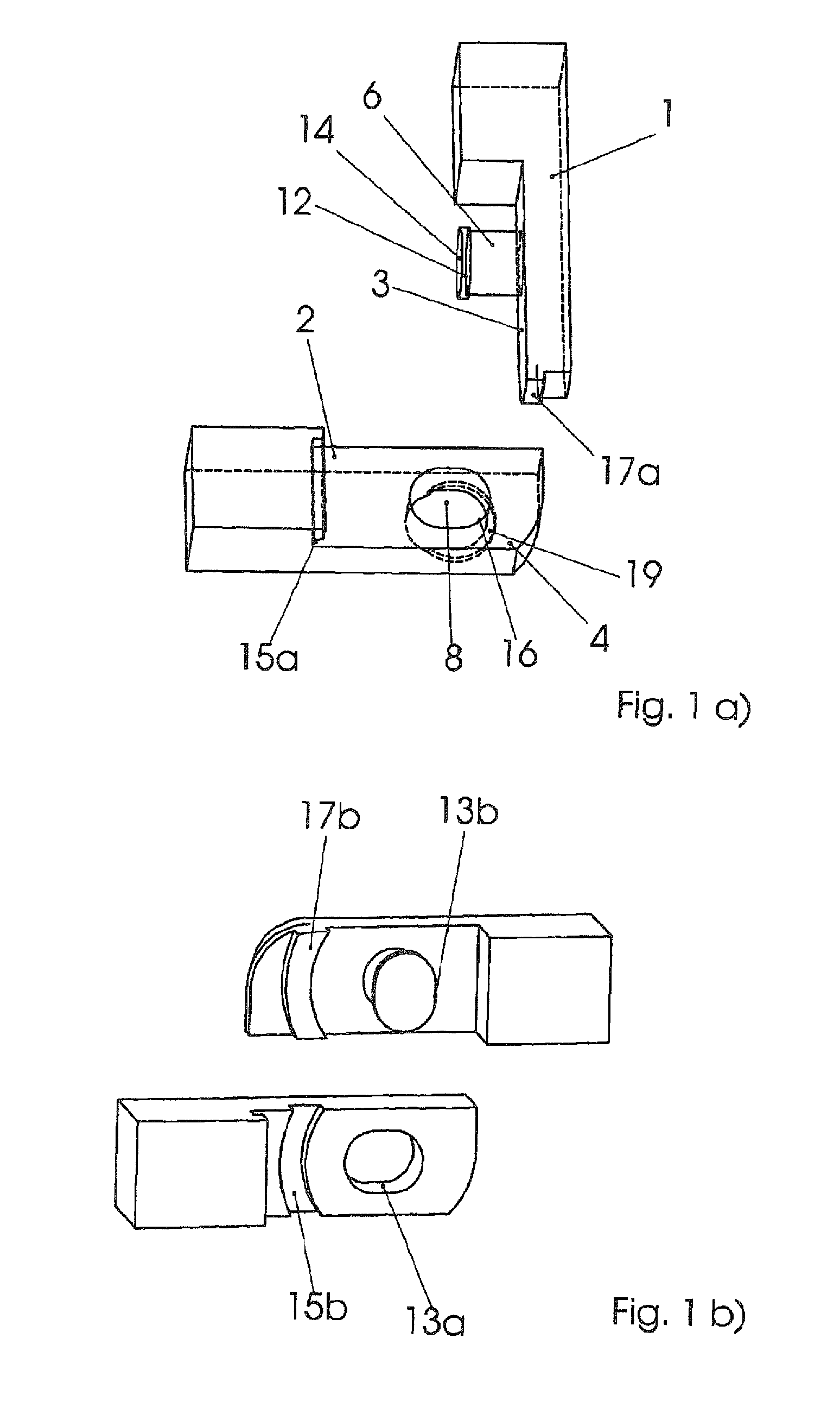 Rod coupling having a pin