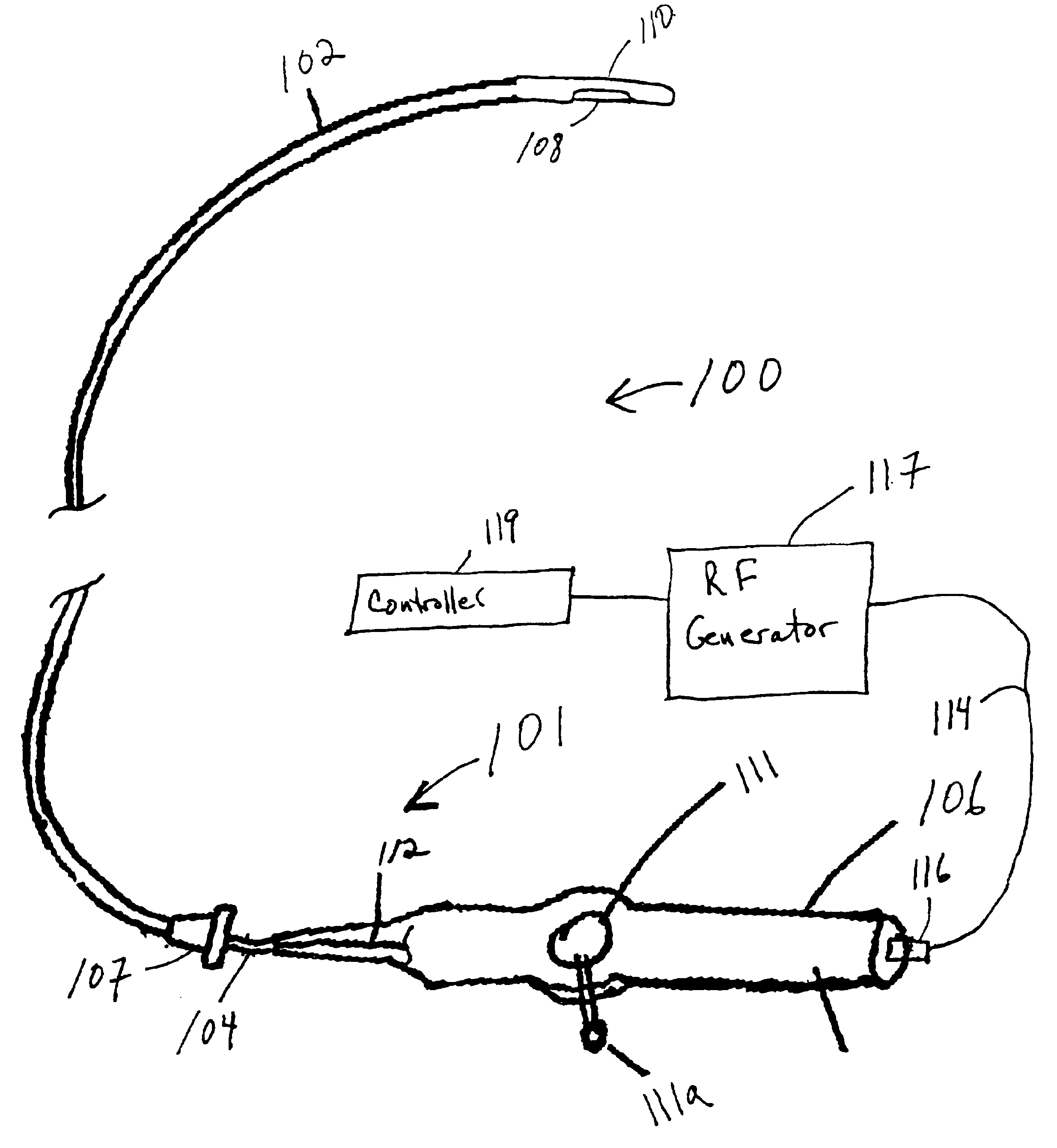 Ablation systems including insulated energy transmitting elements