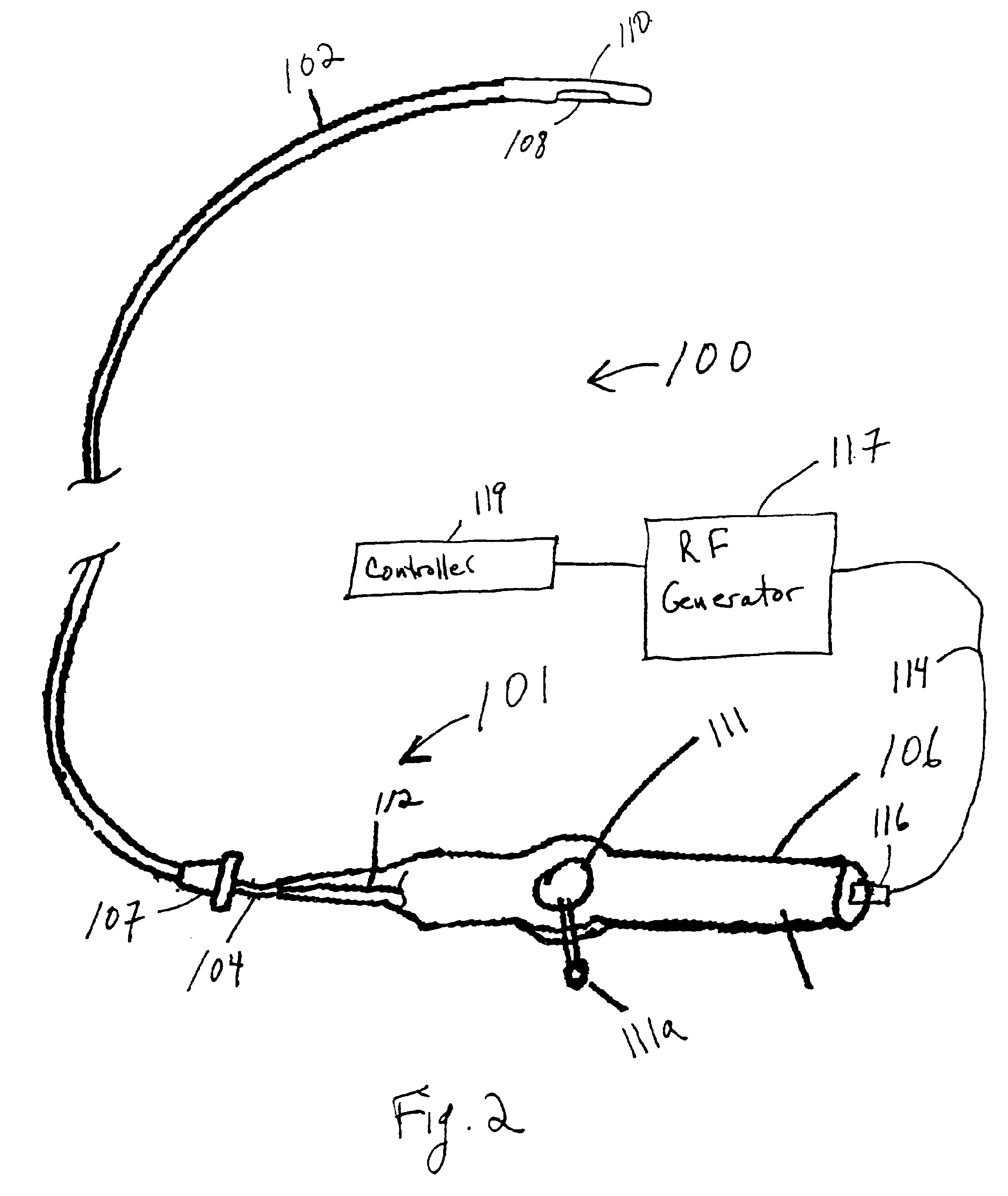 Ablation systems including insulated energy transmitting elements