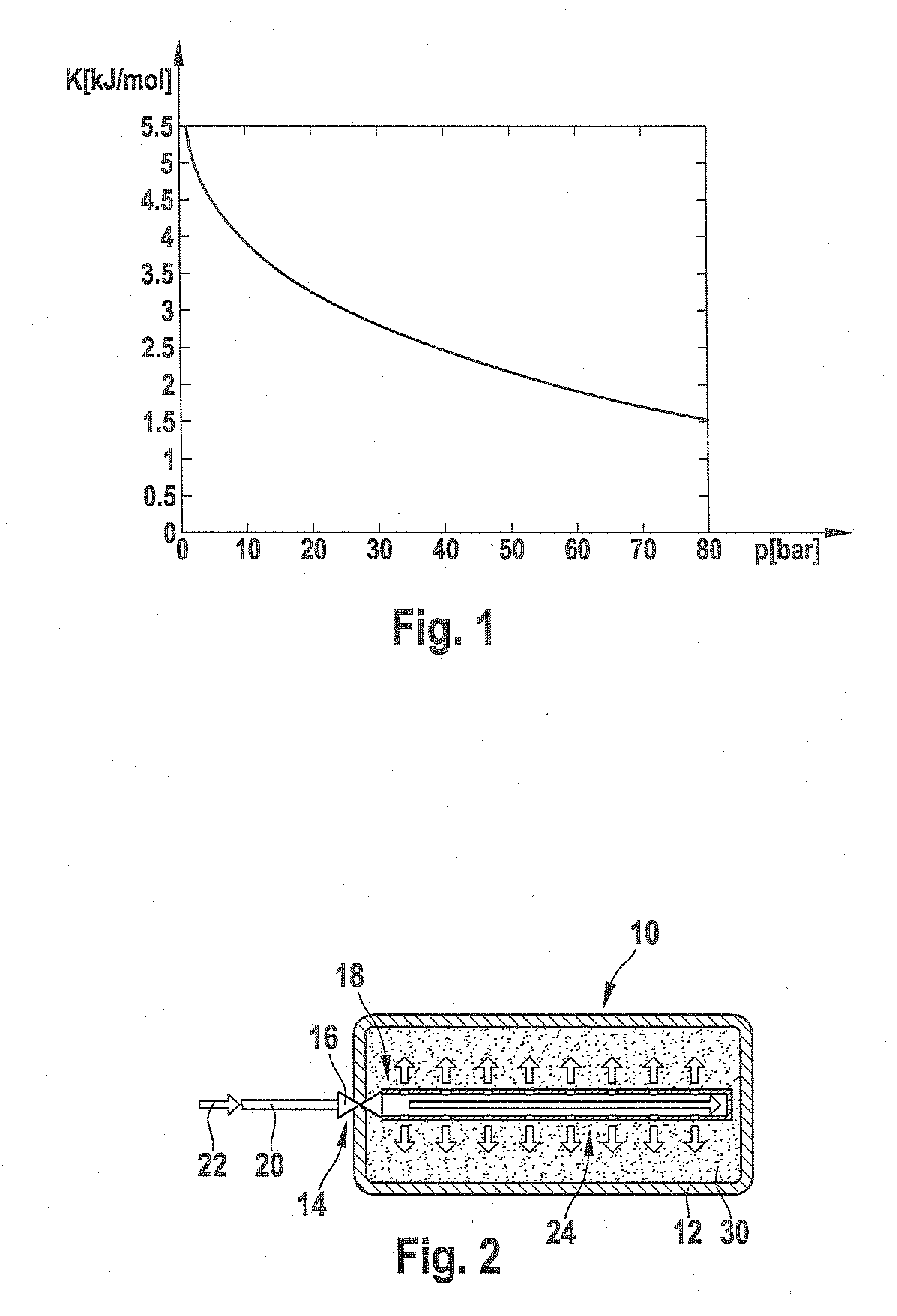 Gas absorption reservoir with optimized cooling