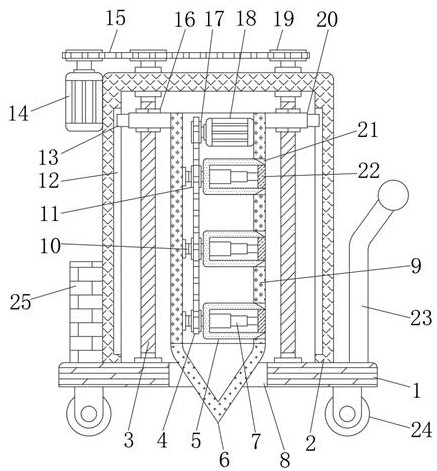 Soil sampling device for metal detection and using method