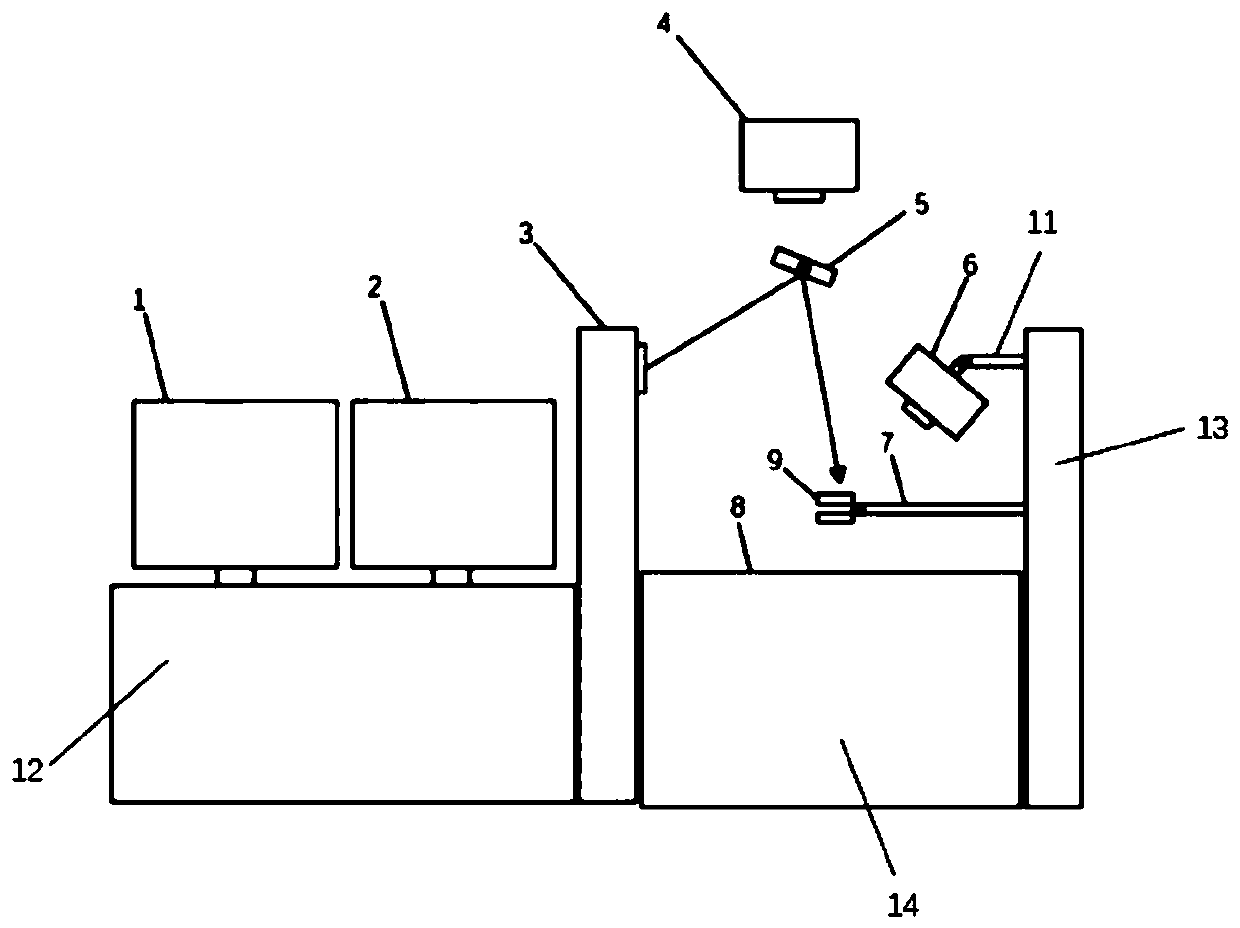 Device for grinding hard alloy cutter through laser