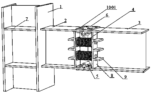 Disc spring self-resetting joint connecting device