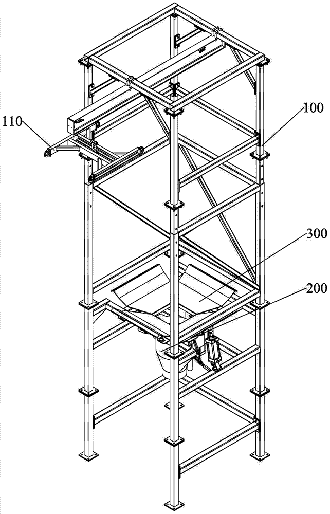 Ton bag unloading mechanism