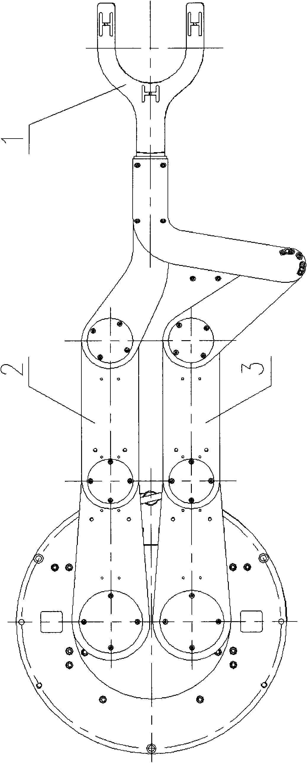 Double-arm transmission robot applied to high-cleanliness environment