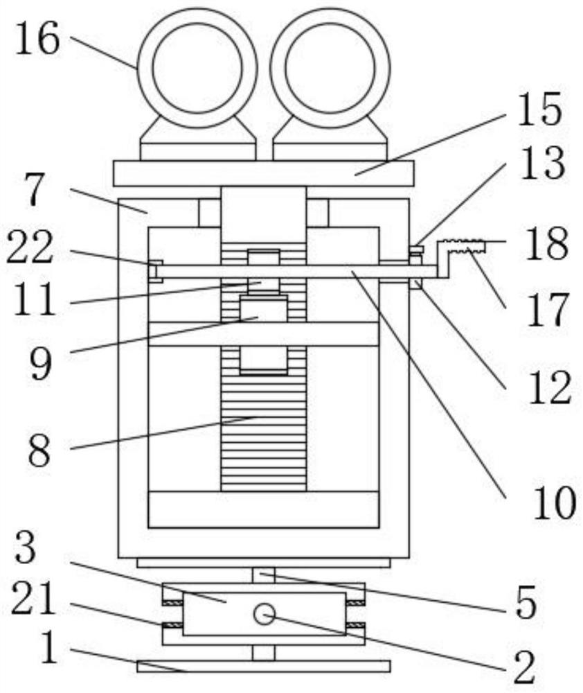 Anaesthesia machine threaded pipe adjusting device for anesthesia department operation