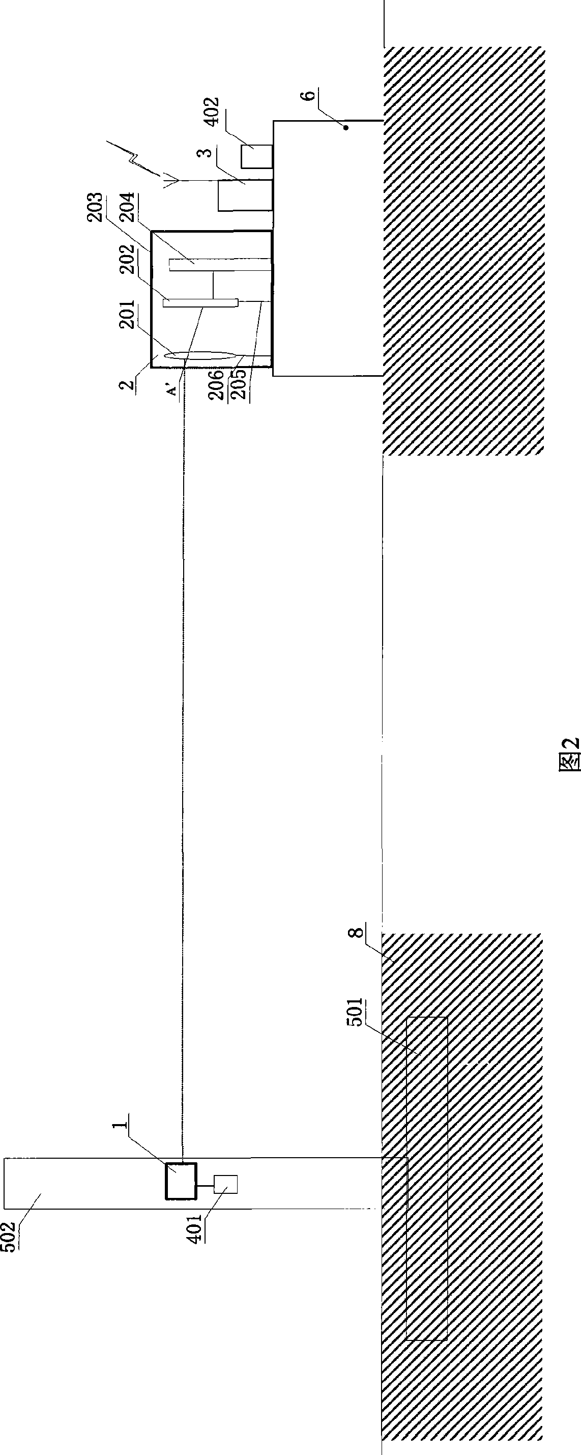 Apparatus and method for remotely measuring subgrade settlement by laser