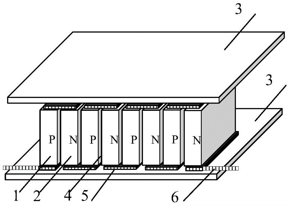 Thermopile and automobile exhaust waste heat generation and refrigeration device employing same