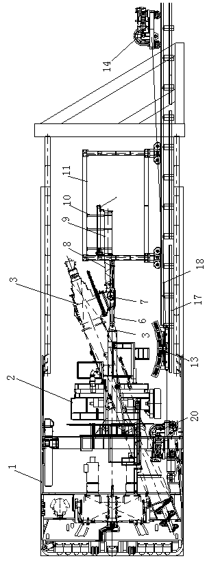 Split starting supporting device applied to tiny starting well and starting construction method