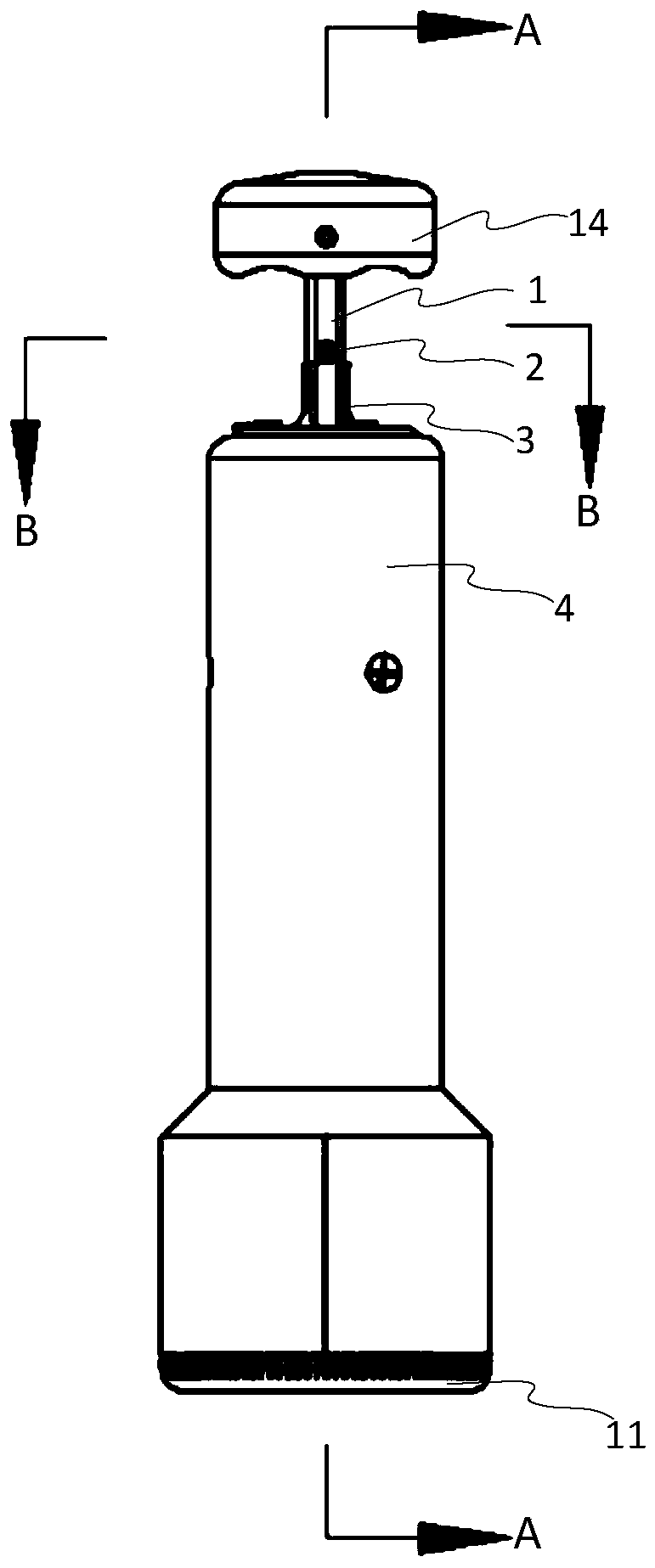 Split type sternal puncture needle handle assembly and split type sternal puncture needle