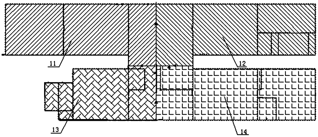 Application of a kind of modular shipbuilding in the construction of semi-submersible platform