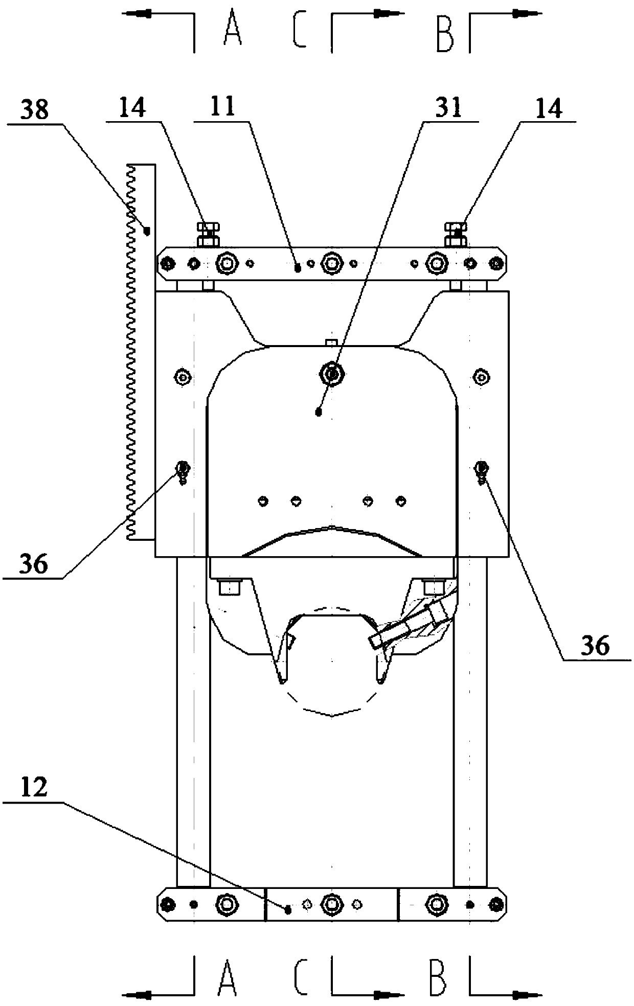 Direct pressing type embossing device