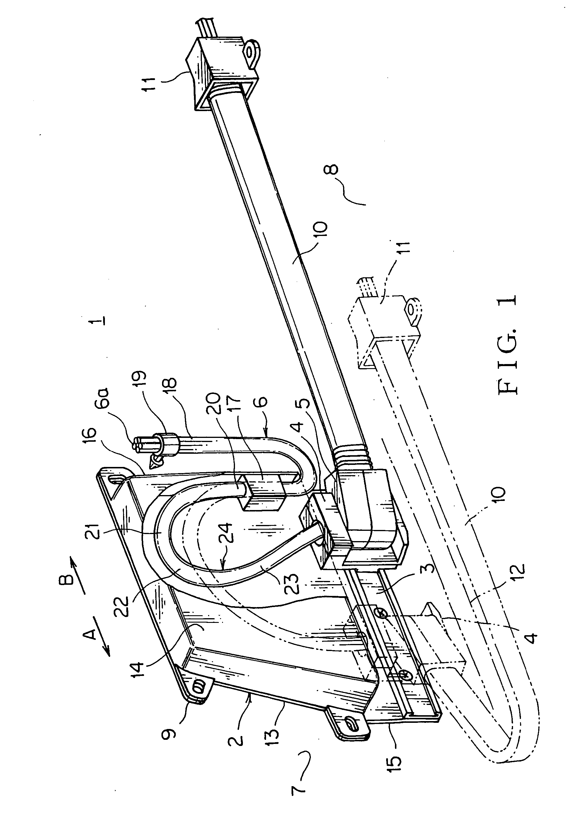 Electric supply device for slide structure