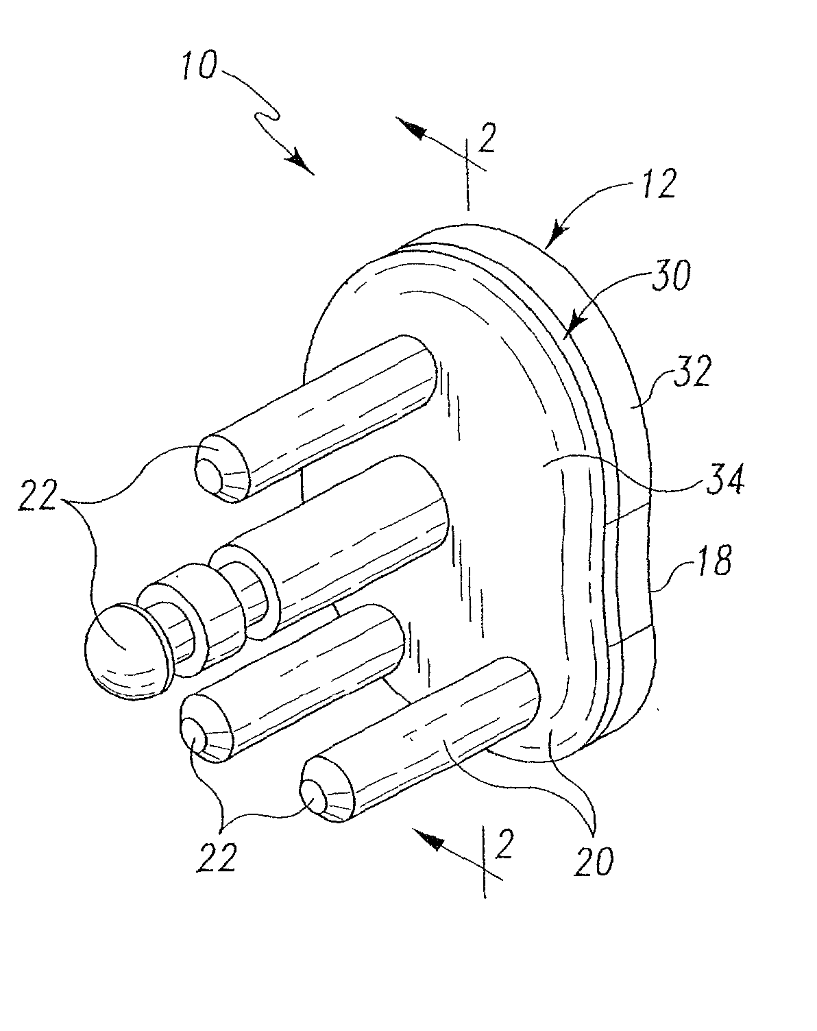 Composite prosthetic bearing having a crosslinked articulating surface and method for making the same