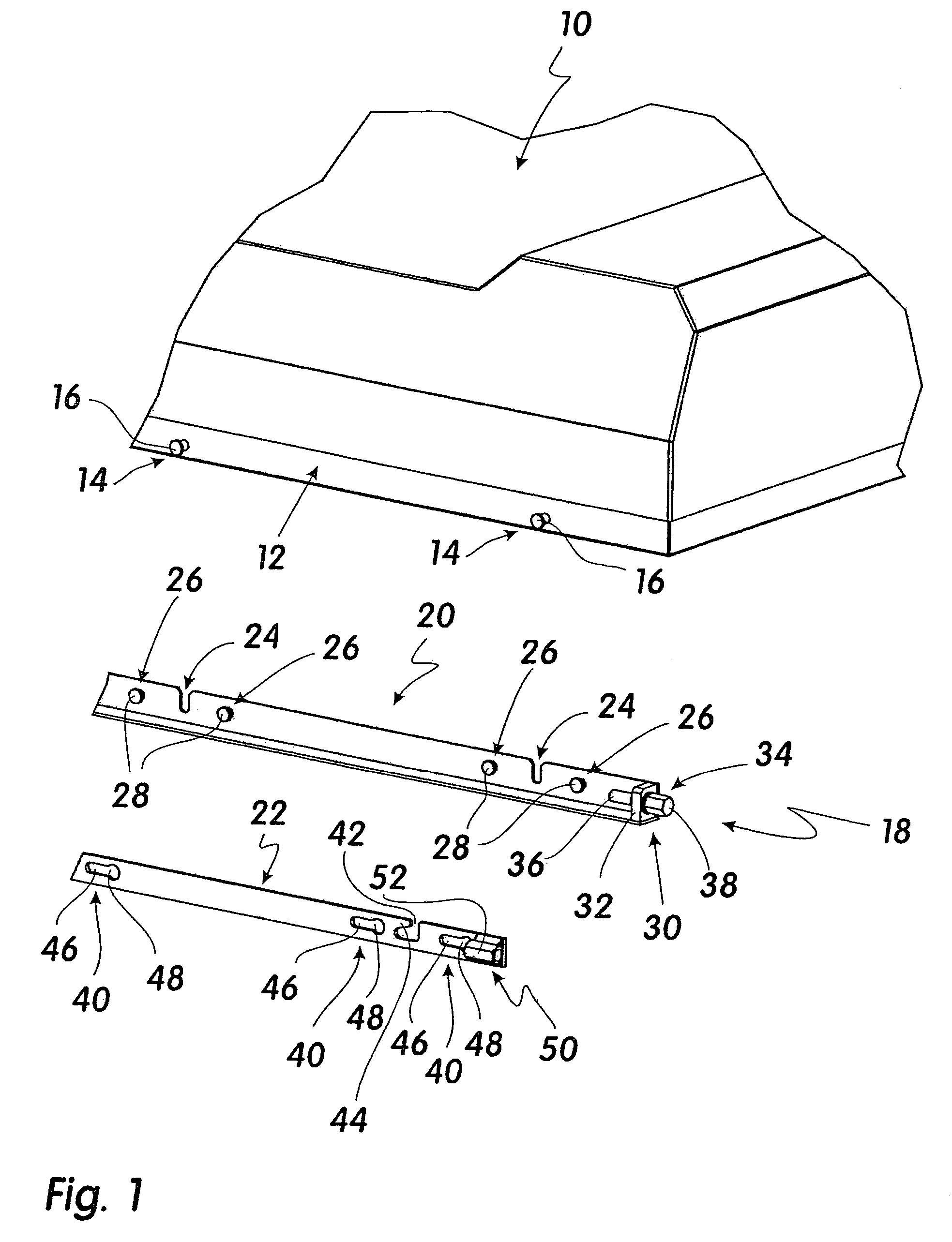 Fixing arrangement for vehicle roof mounting of an air conditioning module