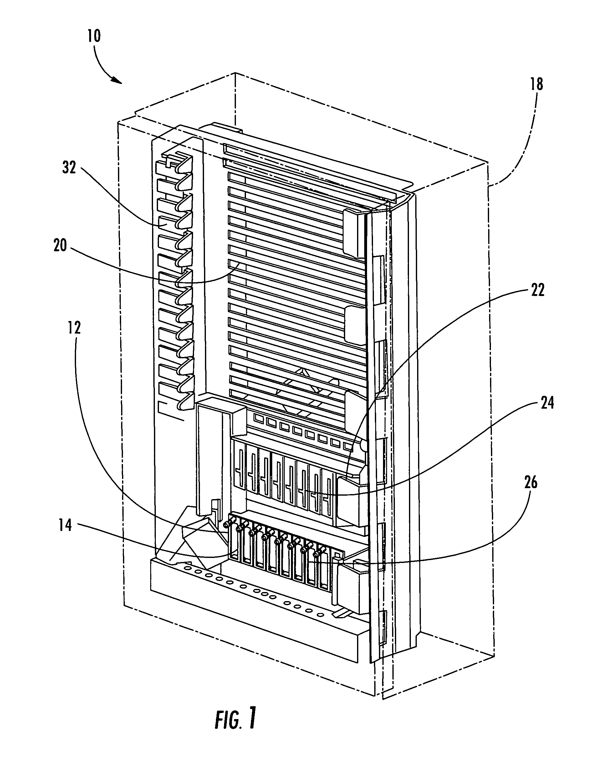 Parking device for fiber distribution hub