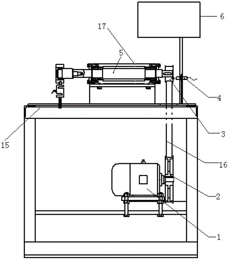 Temperature-rise test device and method for sealed double-row angular contact ball bearings