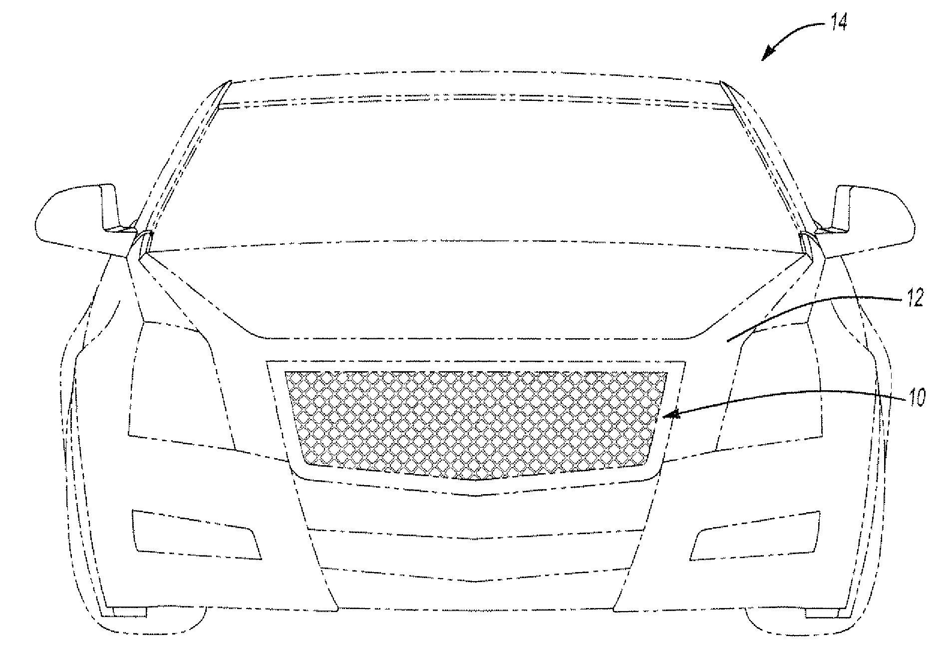 Vehicle grill with moveable louvers