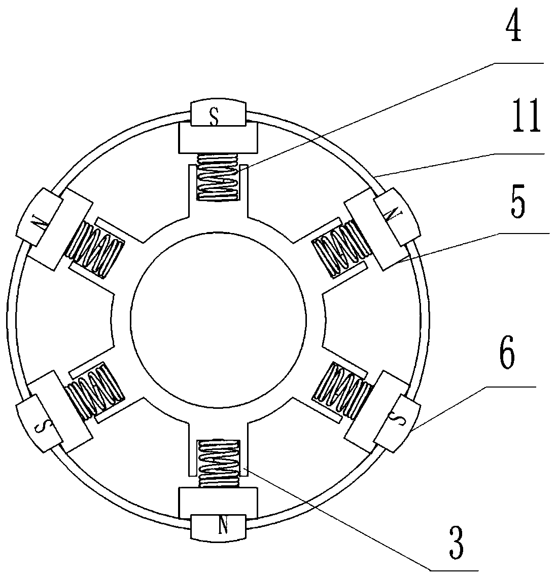 Stator armature polarity detection device