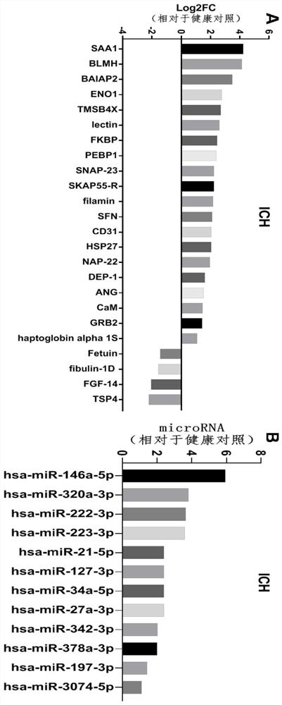 Biomarker for ICH prognosis evaluation and application thereof