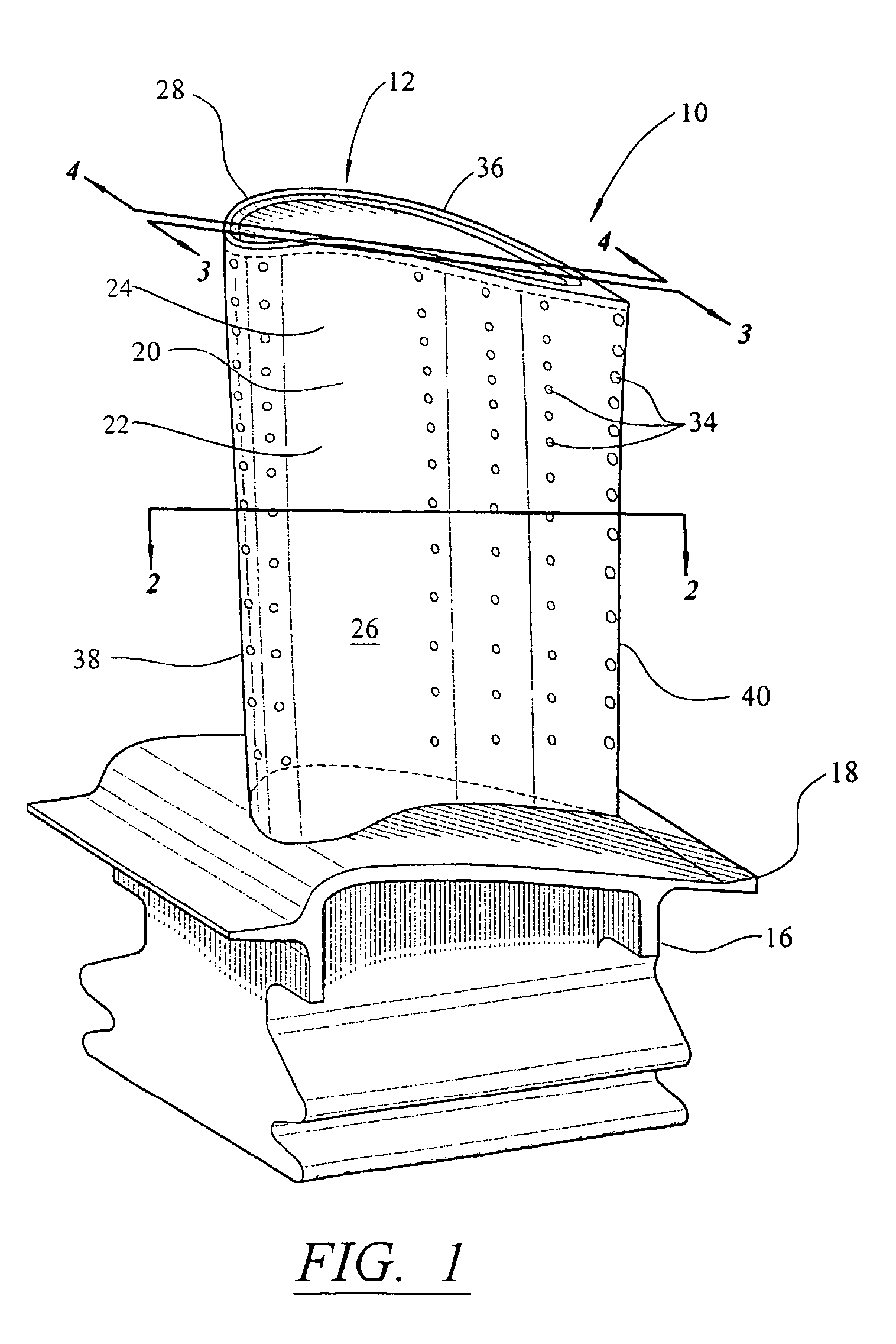 Impingement cooling system for a turbine blade