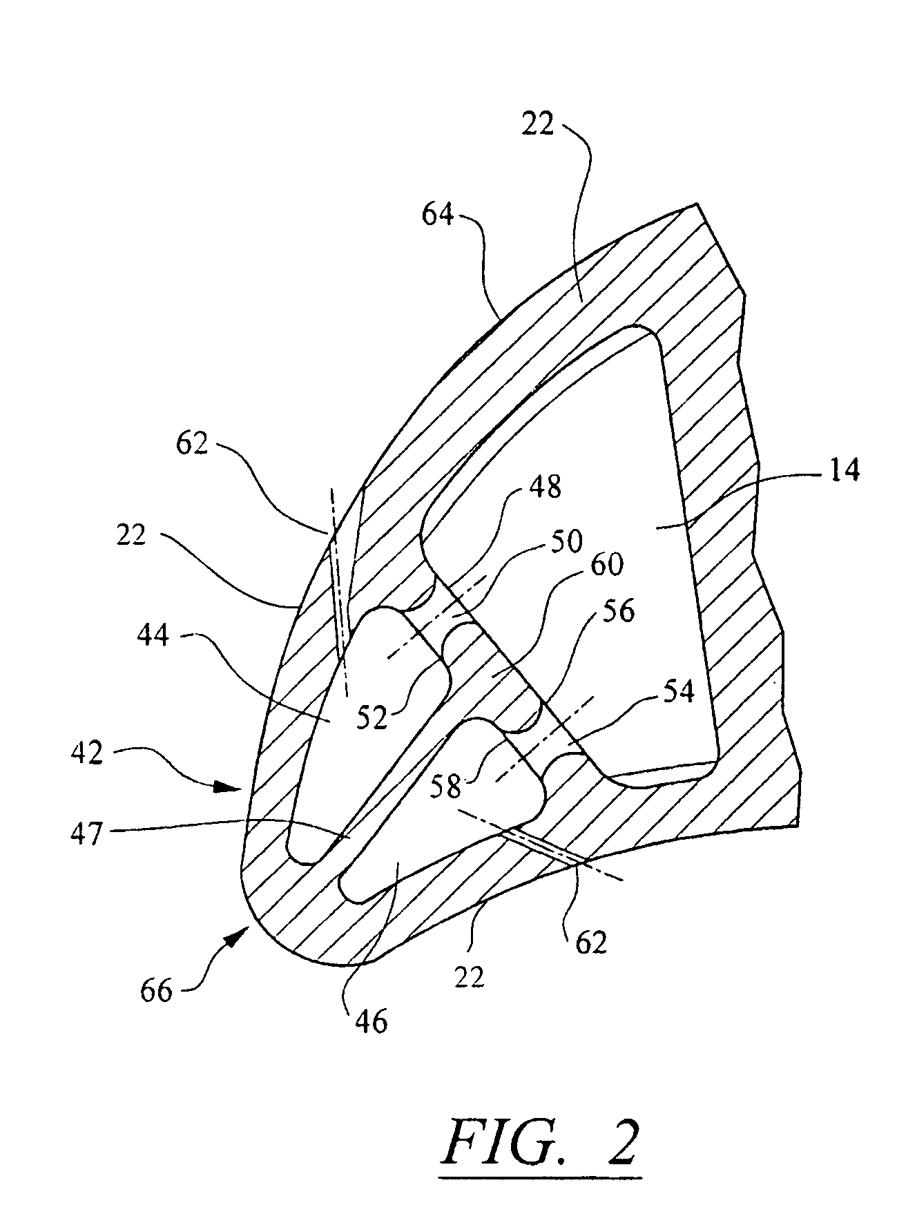 Impingement cooling system for a turbine blade