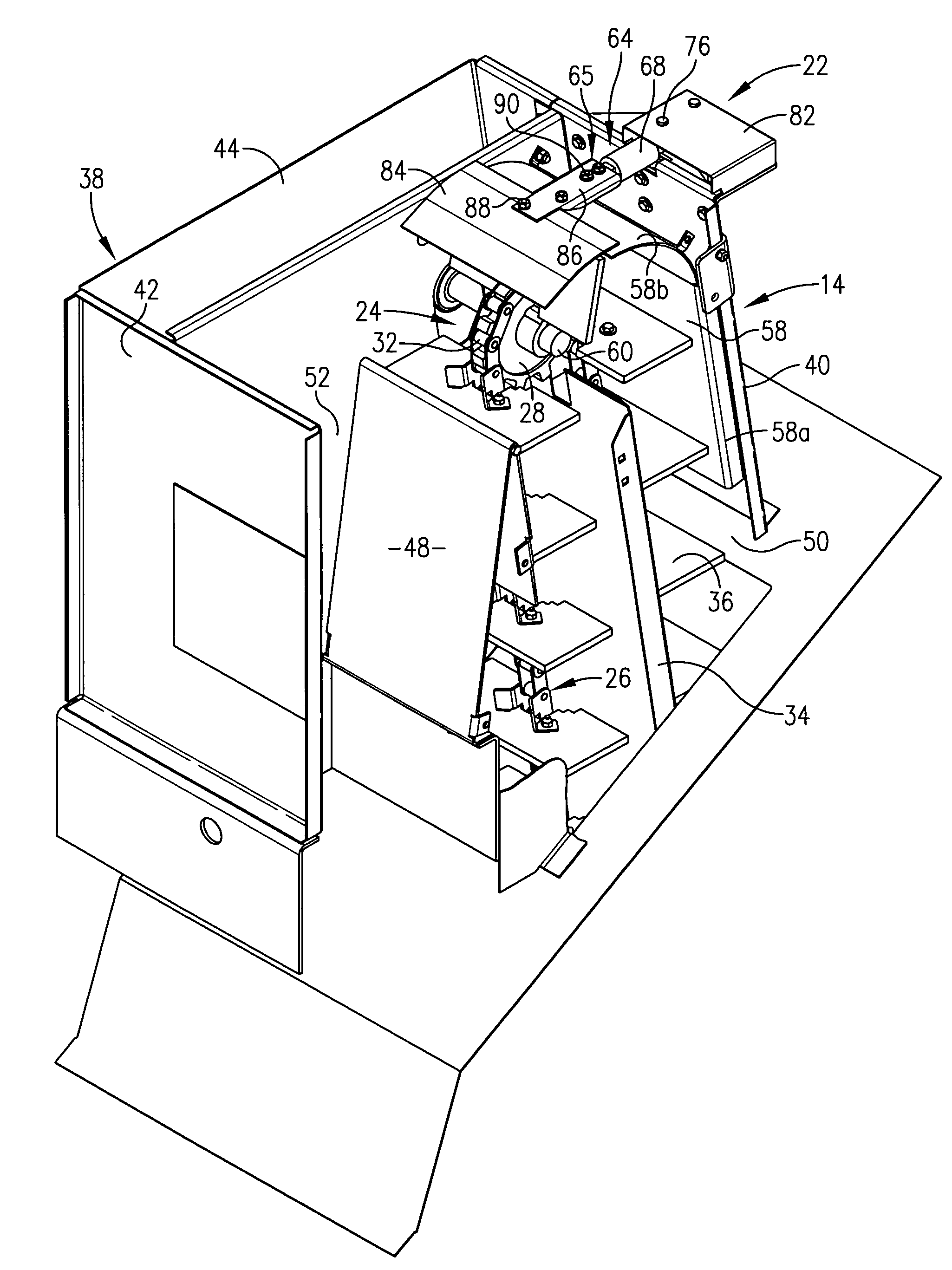 Mass flow grain monitor and method