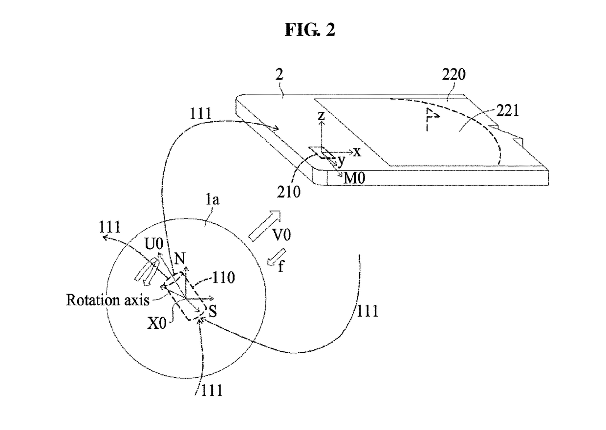 Input device for transmitting user input