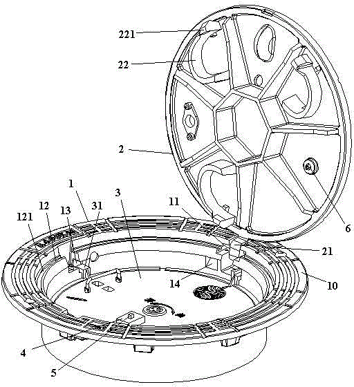 Inclined well lid alarm system and alarm method