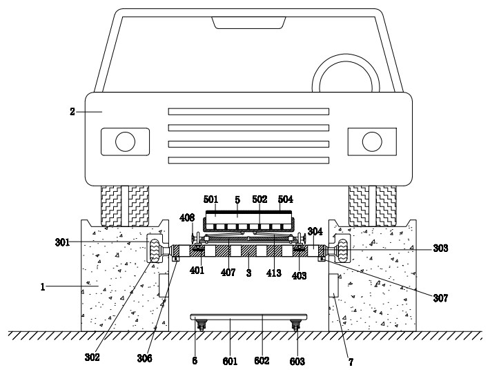 New energy vehicle battery replacement robot with anti-fall protection performance