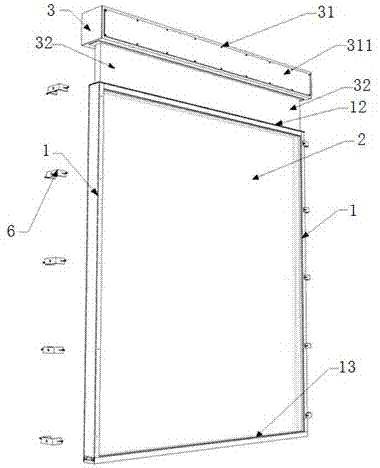 An electric rolling shutter glass partition wall