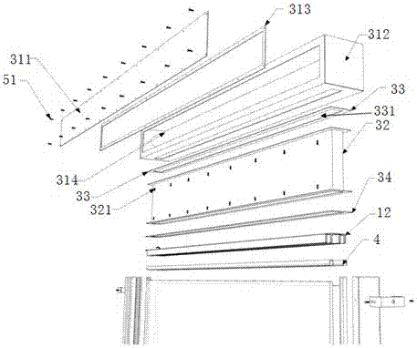 An electric rolling shutter glass partition wall