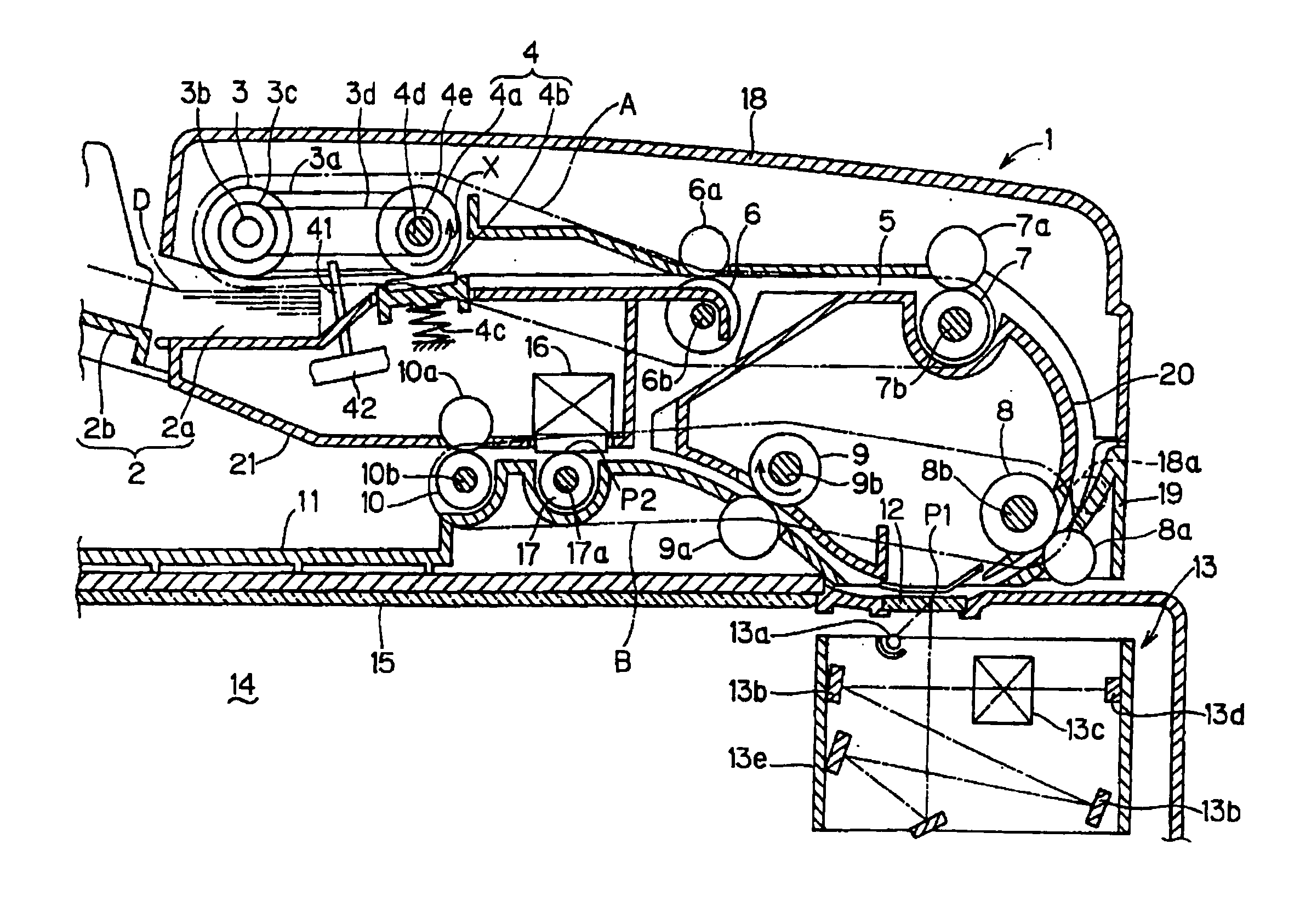 Document image scanning device