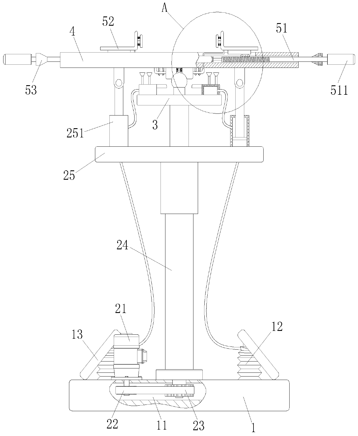 Multifunctional auxiliary device for graphic design teaching