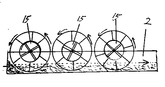 River levee for flood control and power generation