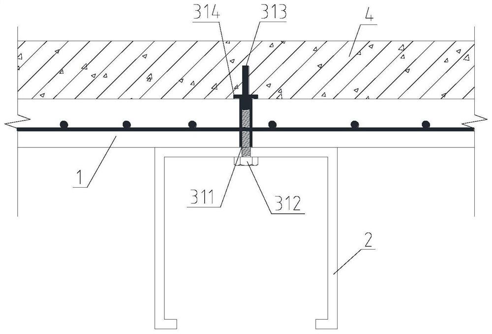 Combination of prefabricated arched floor and laminated arched slab