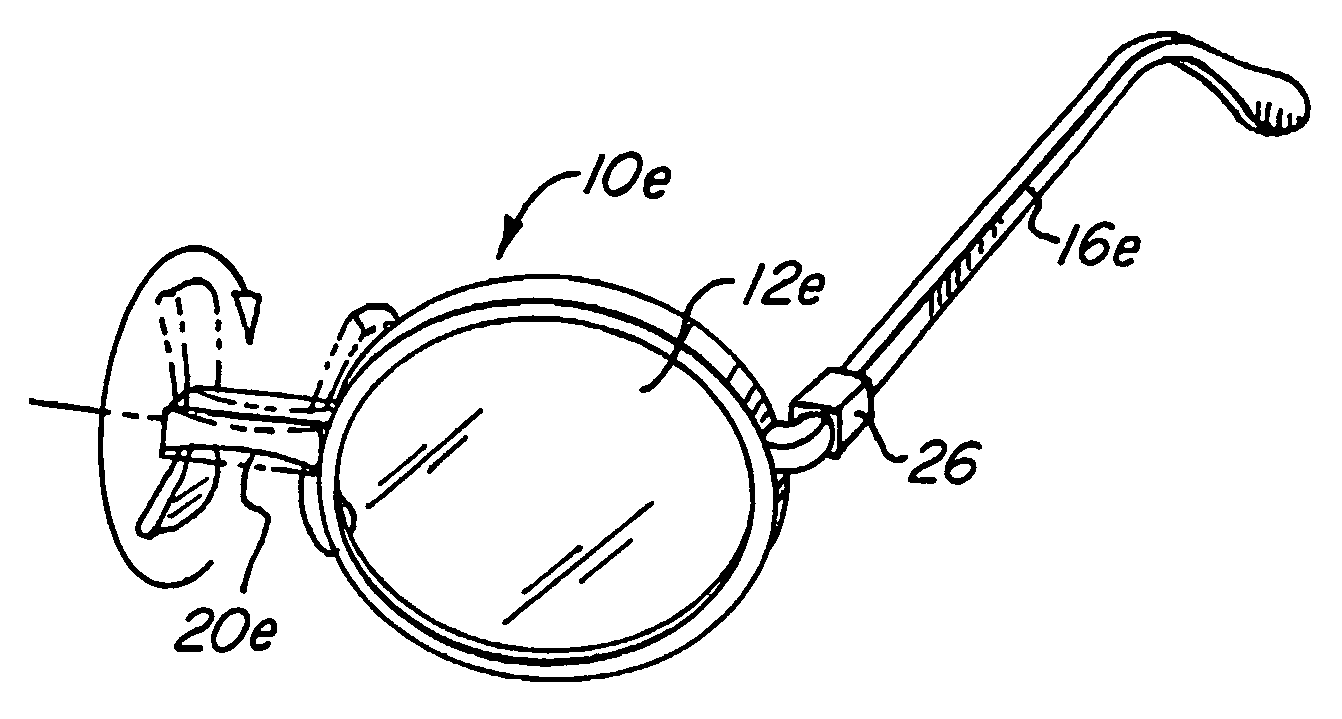 Monocular eyeglass assembly