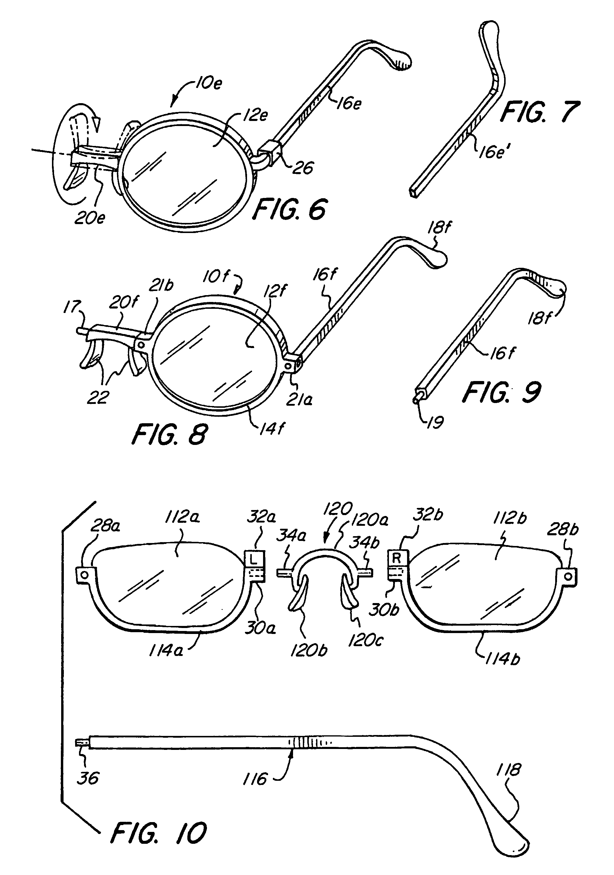 Monocular eyeglass assembly