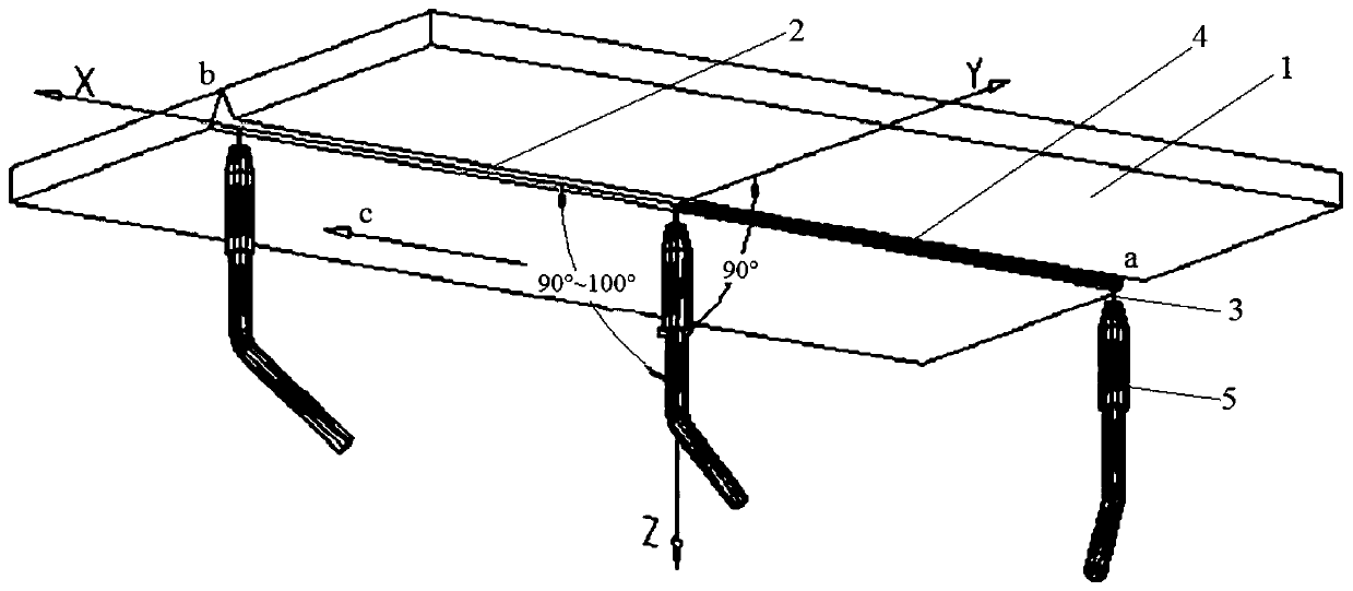 One-side welding and one-side forming welding method for MAG faced-up butt joint