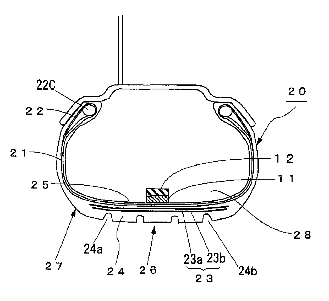 Method for determining inner failure of tire